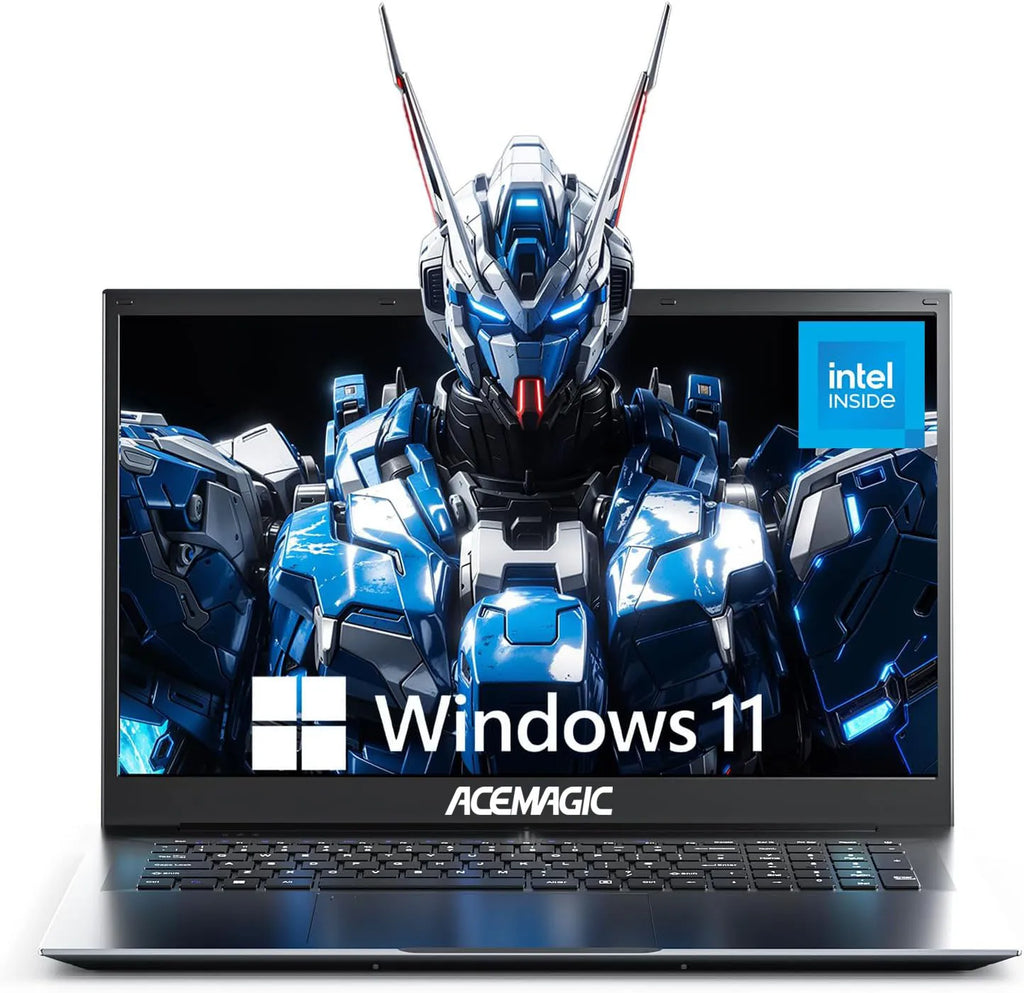 ACEMAGIC Ordinateur portable Windows 11 PRO Écran 18,5" FHD Processeur Intel N150 Quad-Core 16 Go de RAM DDR4 512 Go SSD Wi-Fi 5 Ordinateurs portables
