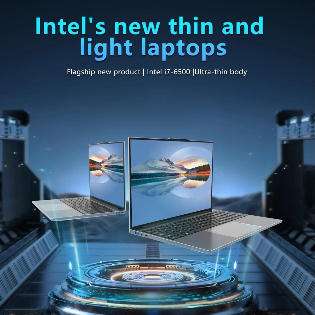 15,6 pouces Intel Core I7 6500U Ordinateur portable Windows 11 Pro 16 Go DDR4 512 Go 1 To SSD Portable PC Gamer Ordinateurs portables de jeu