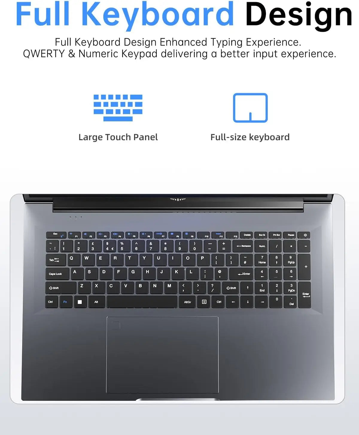 ACEMAGIC Ordinateur portable Windows 11 PRO Écran 18,5" FHD Processeur Intel N150 Quad-Core 16 Go de RAM DDR4 512 Go SSD Wi-Fi 5 Ordinateurs portables