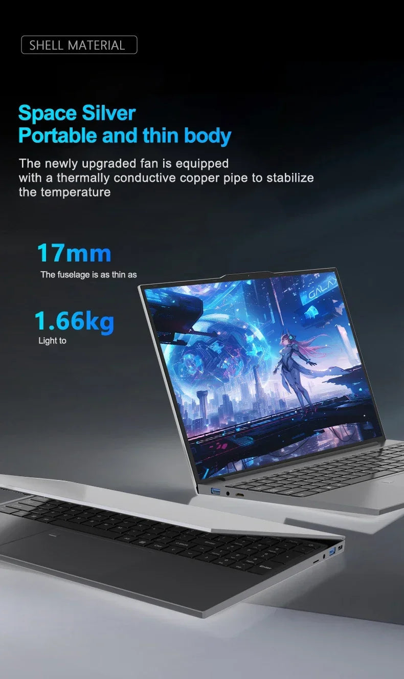 15,6 pouces Intel Core I7 6500U Ordinateur portable Windows 11 Pro 16 Go DDR4 512 Go 1 To SSD Portable PC Gamer Ordinateurs portables de jeu
